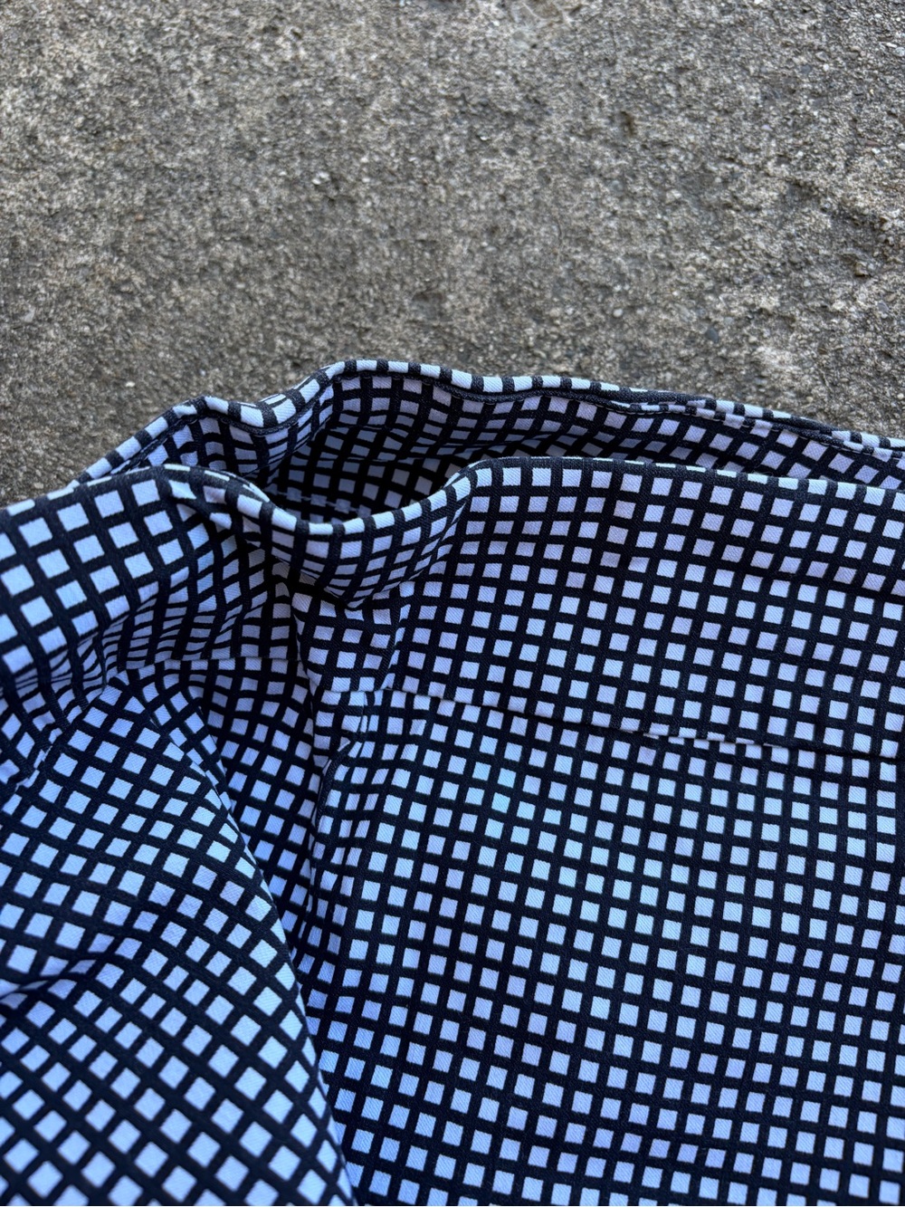 Size 3 Chico’s CHICOS SO SLIMMING GINGHAM CROP PANTS. Black and white.  Worn 1x - Picture 3 of 5